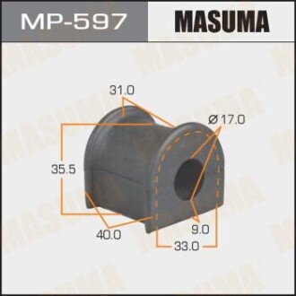 Втулка стабілізатора заднього Toyota FJ Cruiser (06-09), Land Cruiser Prado (-00) (Кратно 2 шт) MASUMA MP597