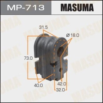 Втулка стабілізатора переднього Nissan Micra (02-07), Tida (15-) (Кратно 2 шт) MASUMA MP713