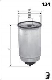 Фільтр палива (аналогWF8052/KC90) MECAFILTER ELG5223 (фото 1)