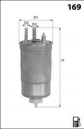 Фільтр палива (аналогWF8438/KL485/5D) MECAFILTER ELG5400