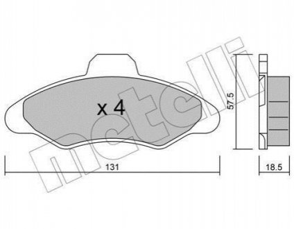 Тормозные колодки (передние) Ford Escort V/VI 90-00/Orion III 90-93 Metelli 22-0071-0