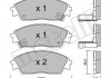 Тормозные колодки (передние) Honda Civic 88-91 Metelli 22-0236-1 (фото 1)