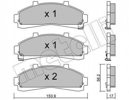 Тормозные колодки (передние) Ford Explorer/Ranger 3.0/4.0 90-98 Metelli 22-0683-0 (фото 1)