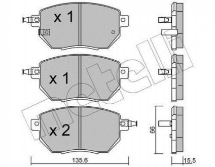 Тормозные колодки (передние) Nissan Murano/Infiniti FX 35/45 03- Metelli 22-0741-0