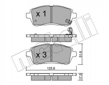 Колодки гальмівні (передні) Ford Fiesta 08- Metelli 22-0793-0