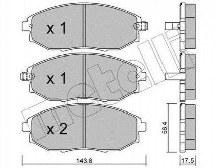 Тормозные колодки (передние) Chevrolet Epica 04-11 Metelli 22-0845-0