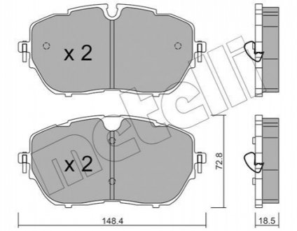 Тормозные колодки (передние) Peugeot 308 II 13-/508 II 18- Metelli 22-1105-0