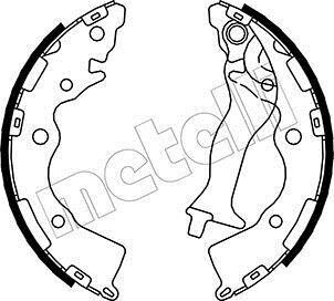 Колодки гальмівні (задні) Hyundai Accent III 05-10/Rio II 05- (барабанні) (203,2x32) Metelli 53-0182