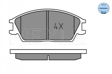 Колодки тормозные (передние) Hyundai Accent I/II 89-06/Getz 02-11 (Akebono) MEYLE 025 210 1214 (фото 1)