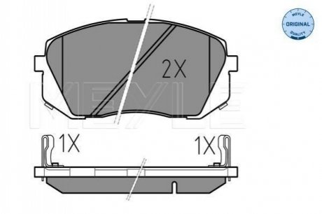 Колодки гальмівні (передні) Hyundai i40/ix35/Kia Sportage 10- MEYLE 025 245 0116/W (фото 1)