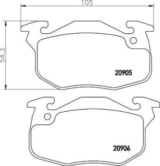 Гальмівні колодки передні PEUGEOT 106 1.4-1.6 96- MINTEX MDB1807