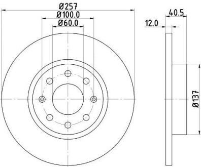 Гальмівні диск передн. Opel Corsa D 1.0 MINTEX MDC1838