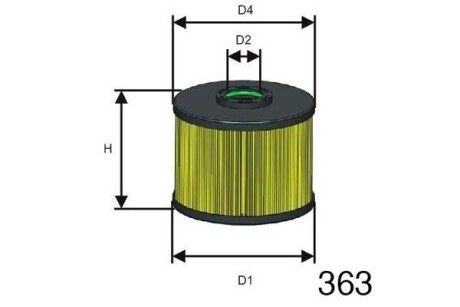 Фільтр паливний Citoren/Ford/Peugeot 2.0 HDi 09-/2.0 TDCi 11- MISFAT F128 (фото 1)