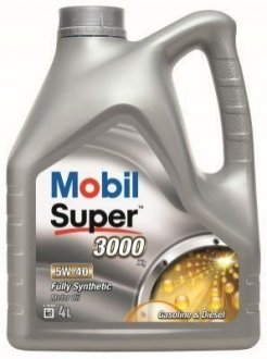 Масло моторн. SUPER 3000 5W-40 API SN/SM (Канистра 4л) MOBIL 150013 (фото 1)
