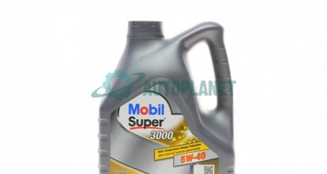 Олива моторна SUPER 3000 Х1 5W40 / 4л MOBIL 152566