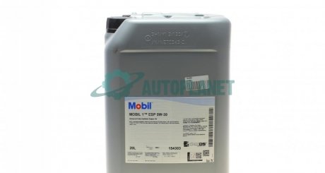 Олива 5W30 1 ESP (20 л) (VW504 00/507 00/502 00/503 00/503 01/MB 229,31/229,51/229,52/Dexos-2) MOBIL 154303