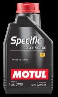 Олива мот 5W40 1L SPECIFIC VW 505.01/502.00 = 842411 MOTUL 101573 (фото 1)