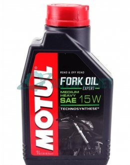 Масло 15W для мото вилок Fork Oil Expert Medium (1L) MOTUL 822101 (фото 1)
