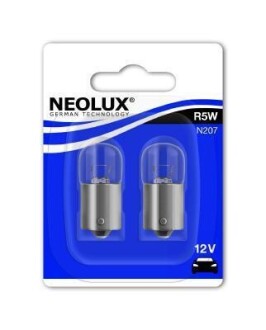 Лампа допоміжн. освітлення R5W 12V 5W ВА15s (blister 2шт) NEOLUX N207-02B