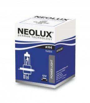 Лампа розжарювання H4 12V 100/80W P43t (вир-во) NEOLUX N484