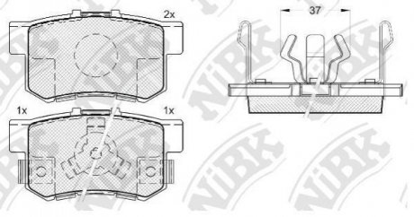 Колодки тормозов. NiBK PN8807