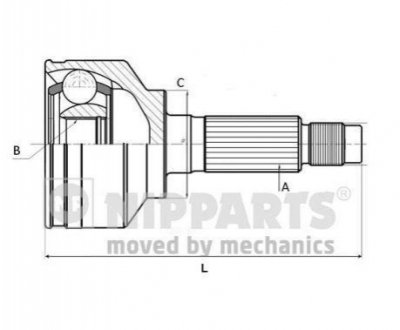 К-т шарнірний привідного валу NIPPARTS J2829008