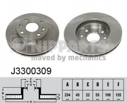 Тормозные диски NIPPARTS J3300309