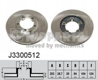 Тормозные диски NIPPARTS J3300512 (фото 1)