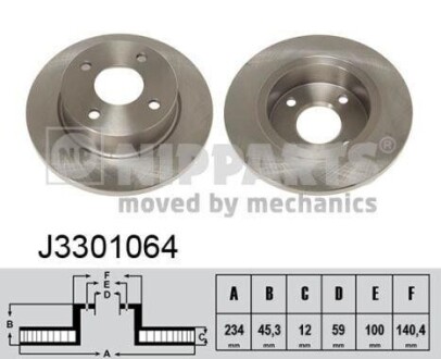 Тормозные диски NIPPARTS J3301064