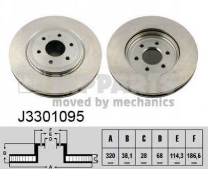 Гальмівні диски NIPPARTS J3301095