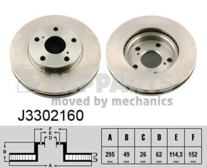 Гальмівні диски NIPPARTS J3302160