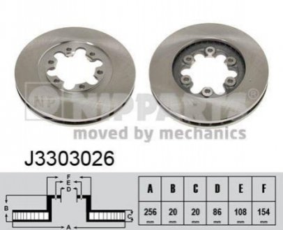 Тормозной диск NIPPARTS J3303026