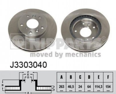 Гальмівні диски NIPPARTS J3303040