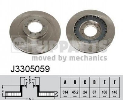 Гальмівні диски NIPPARTS J3305059