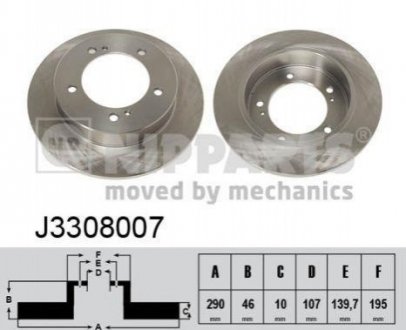 Тормозные диски NIPPARTS J3308007 (фото 1)