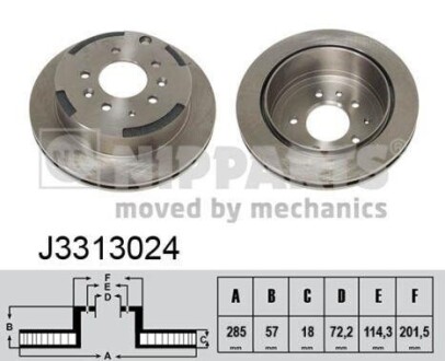 Гальмівні диски NIPPARTS J3313024