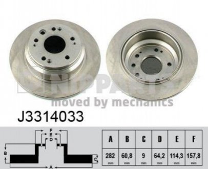 Гальмівні диски NIPPARTS J3314033