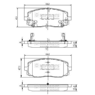 Гальмiвнi колодки дискові NIPPARTS J3600323