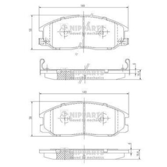 Гальмiвнi колодки дискові NIPPARTS J3600526