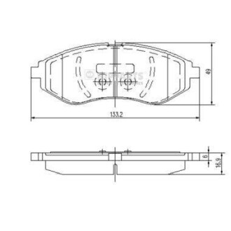 Гальмiвнi колодки дискові NIPPARTS J3600911