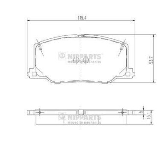 Гальмівні колодки P Toyota Camry,Carina,Celica 86-93 NIPPARTS J3602037