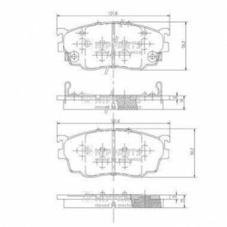 Тормозные колодки дисковые NIPPARTS J3603051