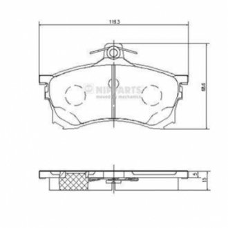 Тормозные колодки дисковые NIPPARTS J3605037