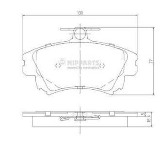 Тормозные колодки дисковые NIPPARTS J3605042