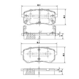 Гальмiвнi колодки дискові NIPPARTS J3610307