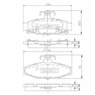 Гальмівні колодки дискові NIPPARTS J3610400