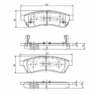 Тормозные колодки дисковые NIPPARTS J3610904