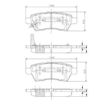 Гальмiвнi колодки дисковi NIPPARTS J3611050