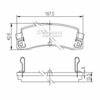 Тормозные колодки дисковые NIPPARTS J3612008