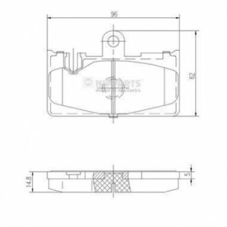 Гальмівні колодки дискові NIPPARTS J3612029